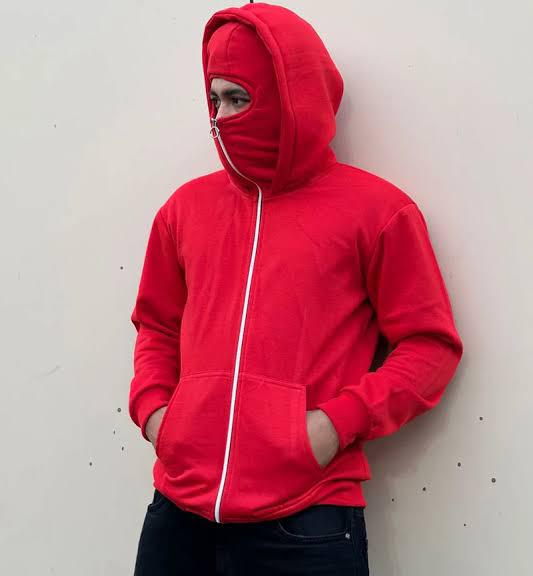 Red Balaclava Hoodie