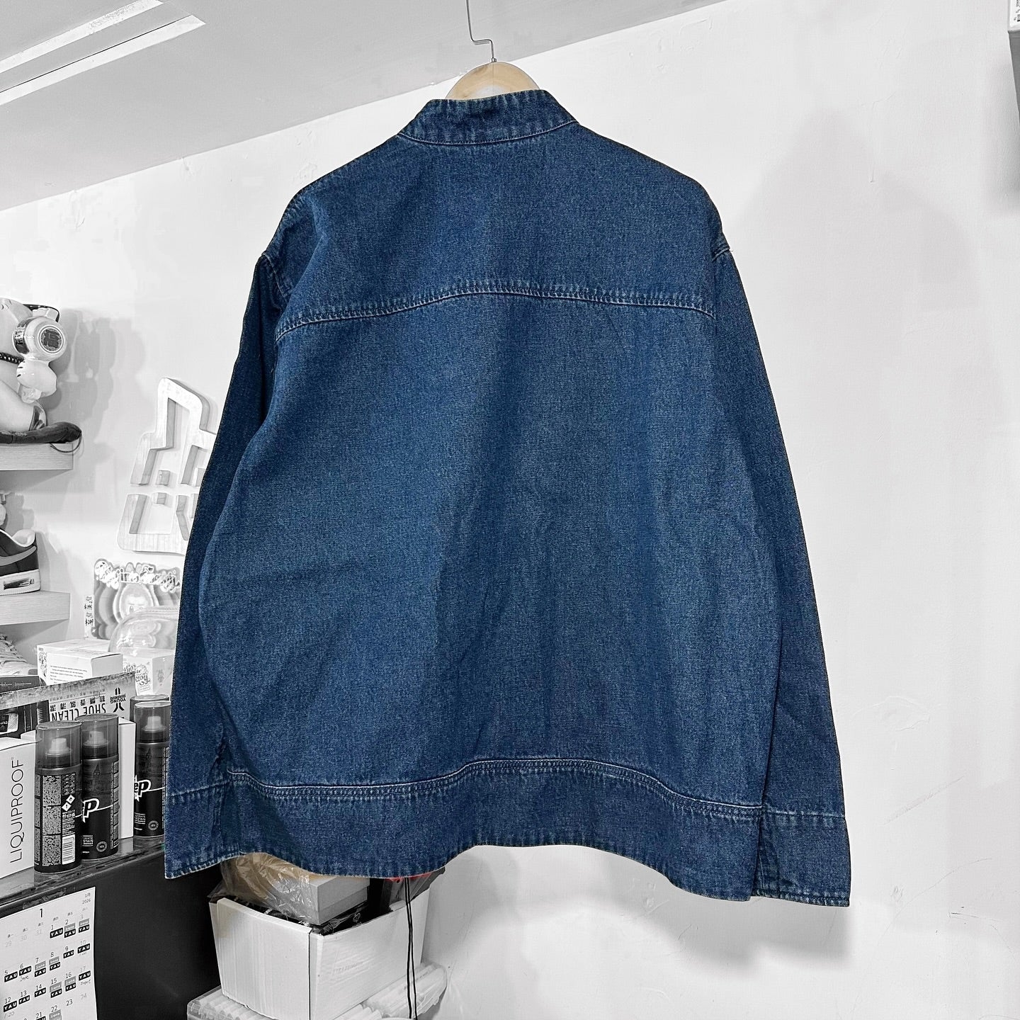 Custom High Density CNY Embroidery on Suspended Clothing Washed denim cny Jacket