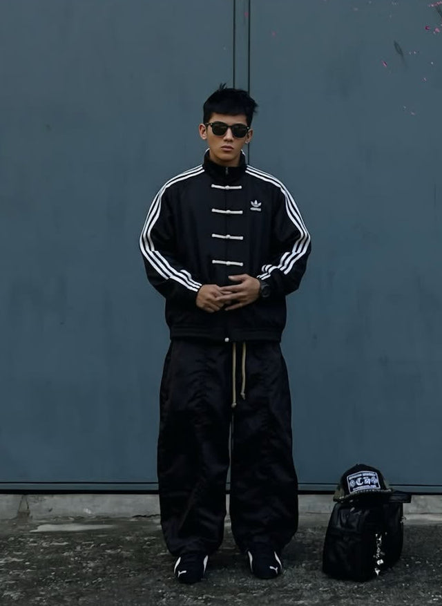 Black CNY Jacket Front View - Suspended Clothing India