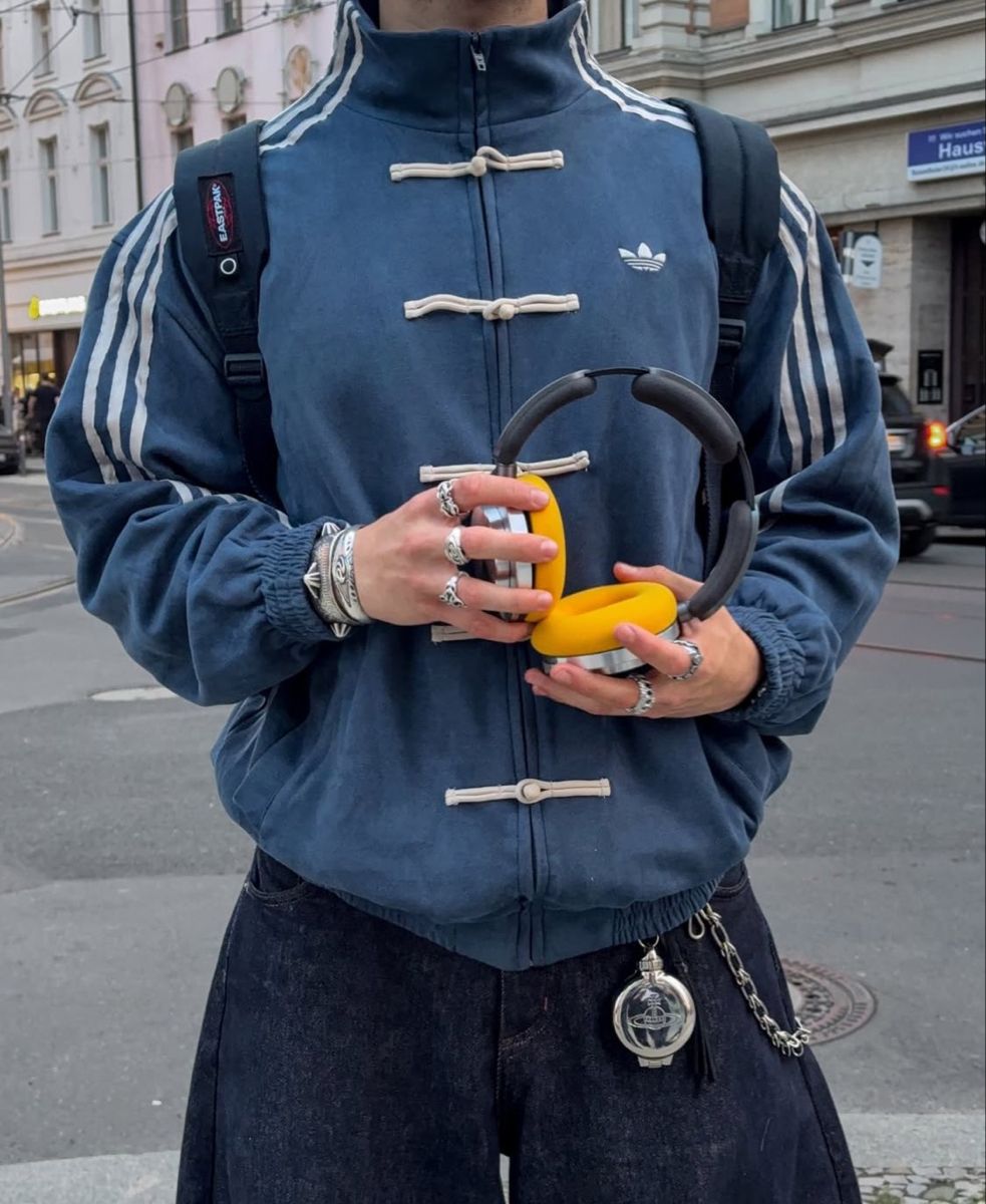 Suspended Clothing blue CNY jacket, a premium oversized streetwear bomber jacket for unisex