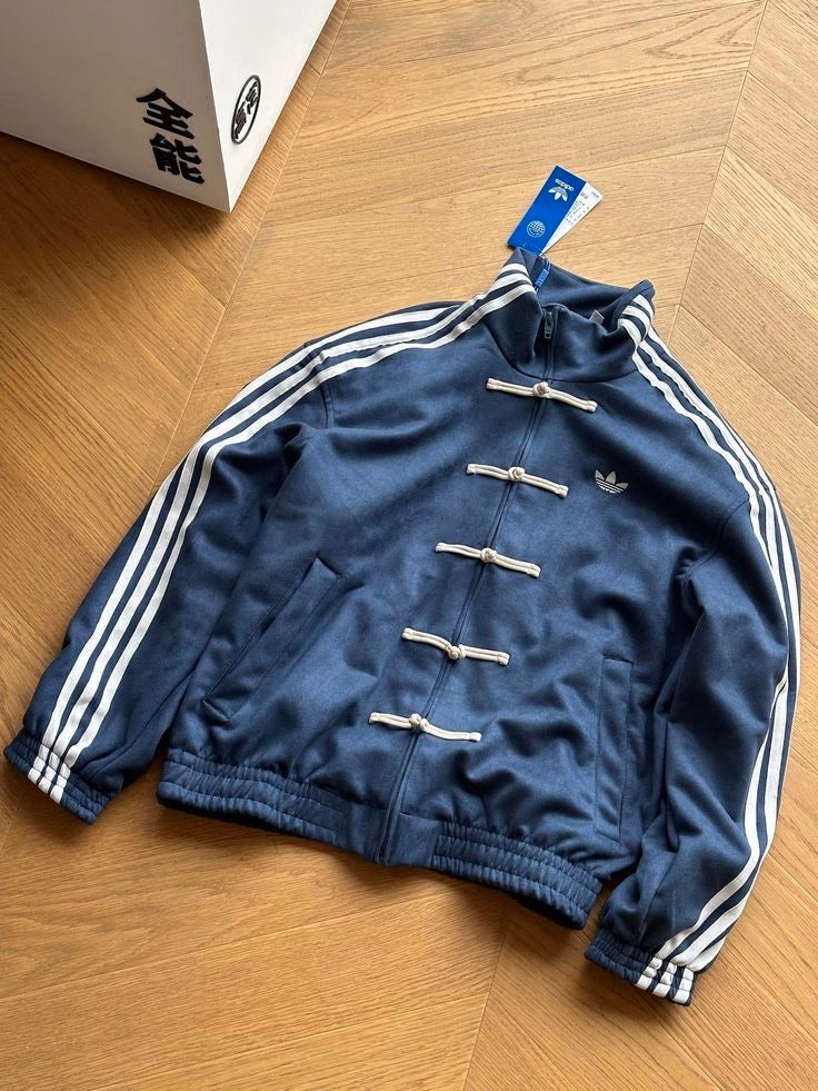 Chinese New Year Jacket India — Oversized Loose Fit Navy Blue Suede