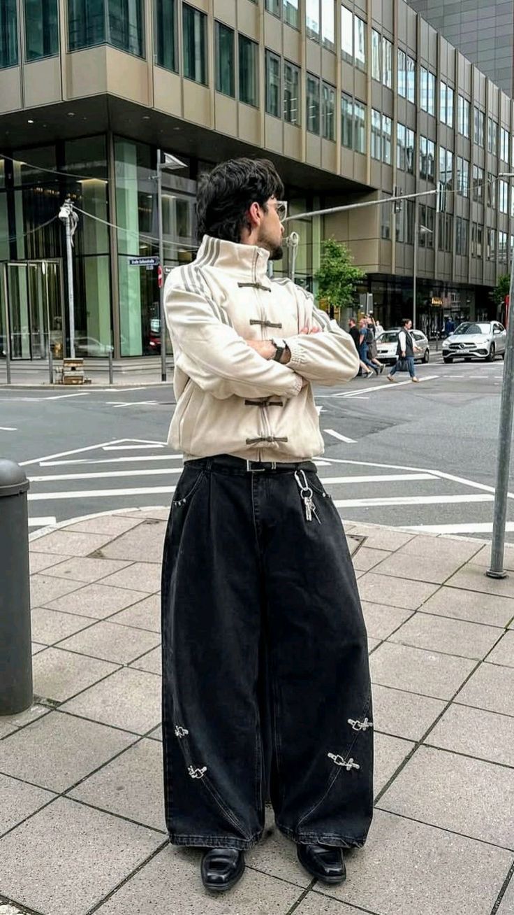 Chinese knot button white cny jacket suspended