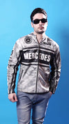 Suspended Clothing Mercedes F1 leather jacket front view racing style